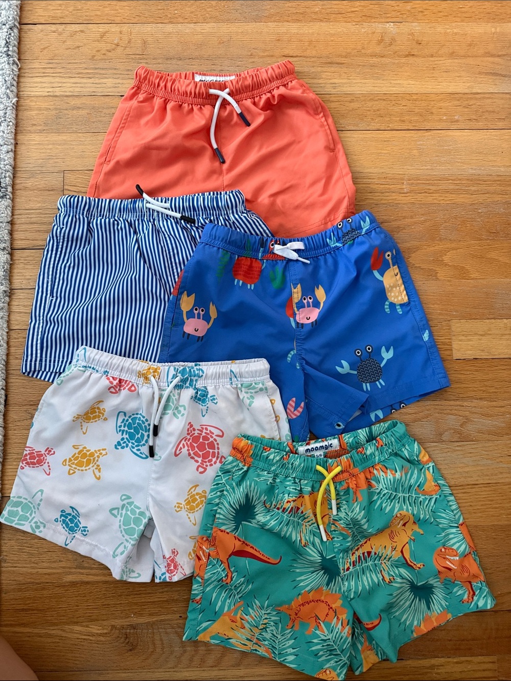 Amazon Kids Swim Trunks Set - Coral, Navy, Blue, White, Green